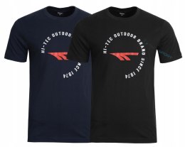 2x HI-TEC OLEN MĘSKA KOSZULKA BAWEŁNIANA T-SHIRT ZESTAW R. L