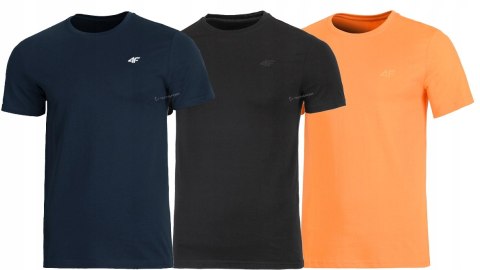 4F ZESTAW 3szt. MĘSKA KOSZULKA T-SHIRT 100% BAWEŁNA / rozm L