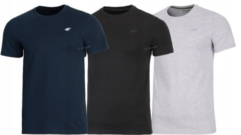 4F ZESTAW 3szt. MĘSKA KOSZULKA T-SHIRT 100% BAWEŁNA / rozm L