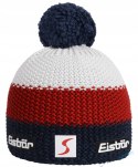 CIEPŁA CZAPKA ZIMOWA EISBAR STAR POMPON MU 403346 386 NAVY-RED-WHITE