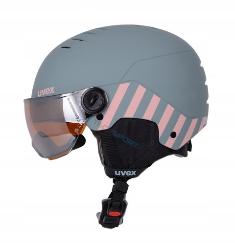 UVEX KASK WYGODNY NARCIARSKI SNOWBOARDOWY Z SZYBĄ GOGLAMI JUNIOR r 54-58cm