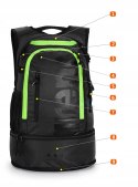 ARENA FASTPACK 3.0 CZARNY 40L - FUNKCJONALNY PLECAK SPORTOWY NA BASEN
