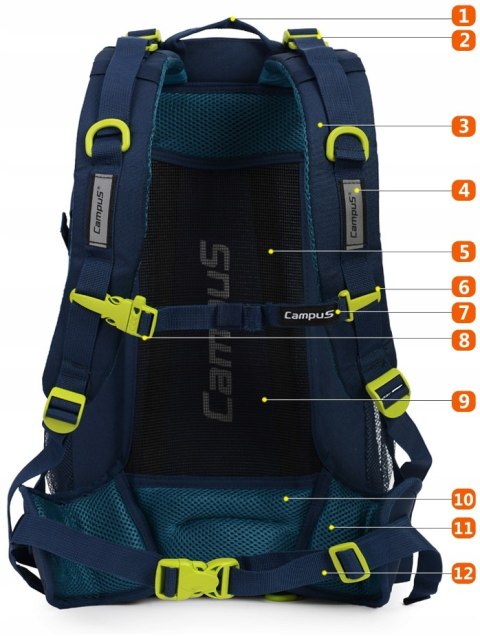 PLECAK TURYSTYCZNY CAMPUS HORTON 30L - TREKKING, WYPRAWY, ODDYCHAJĄCY PLECAK TURYSTYCZNY CAMPUS HORTON 30L - TREKKING, WYPRAWY, ODDYCHAJĄCY