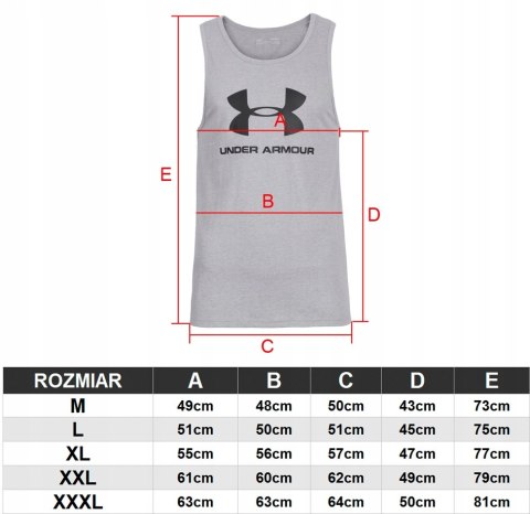 UNDER ARMOUR MĘSKA KOSZULKA NA RAMIĄCZKACH / rozm L UNDER ARMOUR MĘSKA KOSZULKA NA RAMIĄCZKACH / rozm L