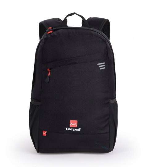 CAMPUS BLANE 18L- LEKKI PLECAK MIEJSKI SPORTOWY UNISEX CZARNY CAMPUS BLANE 18L- LEKKI PLECAK MIEJSKI SPORTOWY UNISEX CZARNY