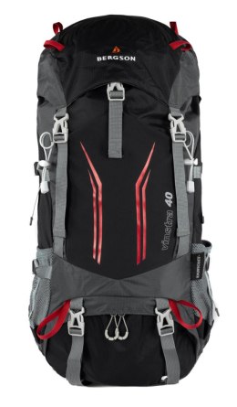 ODDYCHAJĄCY MARKOWY PLECAK TREKKINGOWY BERGSON VINSTRA 40L | CZARNY