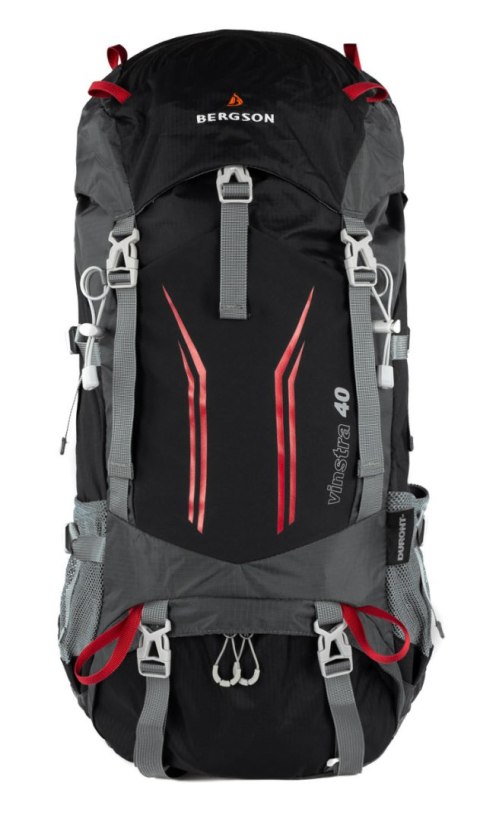 ODDYCHAJĄCY MARKOWY PLECAK TREKKINGOWY BERGSON VINSTRA 40L | CZARNY ODDYCHAJĄCY MARKOWY PLECAK TREKKINGOWY BERGSON VINSTRA 40L | CZARNY