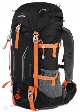 ODDYCHAJĄCY PLECAK TREKKINGOWY BERGSON TUNNEBO 35L | CZARNO-POMARAŃCZOWY