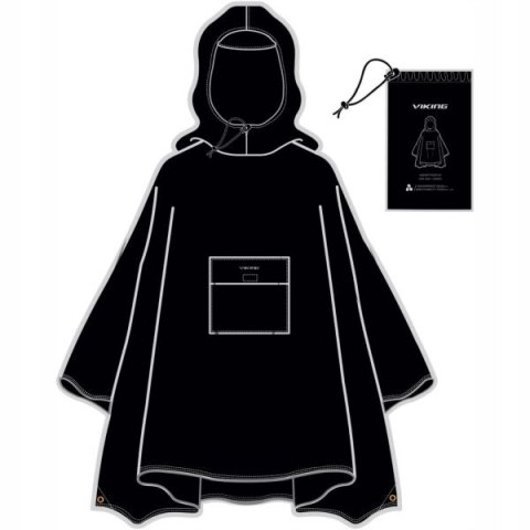 PONCZO PRZECIWDESZCZOWE VIKING VESPER CZARNE - PELERYNA TURYSTYCZNA UNISEX PONCZO PRZECIWDESZCZOWE VIKING VESPER CZARNE - PELERYNA TURYSTYCZNA UNISEX