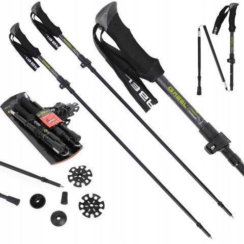 GABEL XTR KRÓTKIE KIJE TREKKINGOWE CARBON SKŁADANE GABEL XTR KRÓTKIE KIJE TREKKINGOWE CARBON SKŁADANE