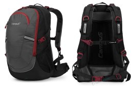STYLOWY PLECAK CAMPUS HORTON 45l | LEKKI WYGODNY | SZARO-CZERWONY