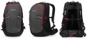 STYLOWY PLECAK CAMPUS HORTON 45l | LEKKI WYGODNY | SZARO-CZERWONY