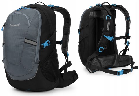 WYGODNY PLECAK MIEJSKI CAMPUS HORTON 30L | LEKKI ODDYCHAJĄCY | SZARY