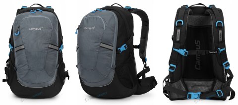 WYGODNY PLECAK MIEJSKI CAMPUS HORTON 30L | LEKKI ODDYCHAJĄCY | SZARY