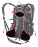 BERGSON ARENDAL 25L | LEKKI PLECAK SPORTOWY | WENTYLOWANY | CZARNY