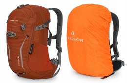 BERGSON ARENDAL 25L | LEKKI PLECAK SPORTOWY WENTYLOWANY | POMARAŃCZOWY