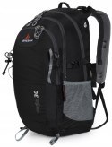 BERGSON EVJE 30L | STYLOWY LEKKI PLECAK Z PRZEWIEWNYM PANELEM | CZARNY