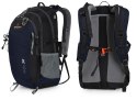 BERGSON EVJE 30L | STYLOWY LEKKI PLECAK Z PRZEWIEWNYM PANELEM | GRANATOWY