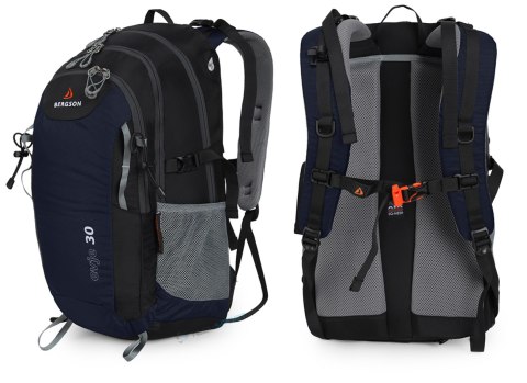 BERGSON EVJE 30L | STYLOWY LEKKI PLECAK Z PRZEWIEWNYM PANELEM | GRANATOWY BERGSON EVJE 30L | STYLOWY LEKKI PLECAK Z PRZEWIEWNYM PANELEM | GRANATOWY