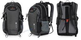 BERGSON EVJE 30L | STYLOWY LEKKI PLECAK Z PRZEWIEWNYM PANELEM | SZARY