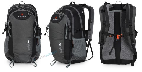 BERGSON EVJE 30L | STYLOWY LEKKI PLECAK Z PRZEWIEWNYM PANELEM | SZARY BERGSON EVJE 30L | STYLOWY LEKKI PLECAK Z PRZEWIEWNYM PANELEM | SZARY