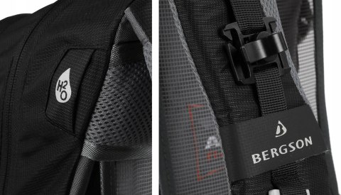 BERGSON LOTE 20L | STYLOWY, LEKKI PLECAK Z ODDYCHAJĄCYM TYŁEM | CZARNY BERGSON LOTE 20L | STYLOWY, LEKKI PLECAK Z ODDYCHAJĄCYM TYŁEM | CZARNY
