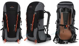 BERGSON MAGNOR 40L | KOMFORTOWY WENTYLOWANY PLECAK GÓRSKI | CZARNY