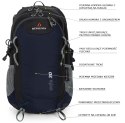 PLECAK BERGSON EVJE 30L | STYLOWY LEKKI FUNKCJONALNY PRZEWIEWNY | GRANATOWY