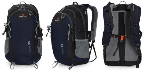 PLECAK SPORTOWY BERGSON EVJE 30L | LEKKI FUNKCJONALNY | GRANATOWY