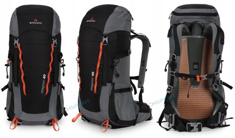 PLECAK TURYSTYCZNY BERGSON MAGNOR 40L | LEKKI, ERGONOMICZNY, | CZARNY PLECAK TURYSTYCZNY BERGSON MAGNOR 40L | LEKKI, ERGONOMICZNY, | CZARNY