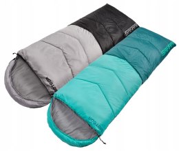 2x ZESTAW ŚPIWÓR METEOR SAFARI 250g DO -2°C | PRAWY+LEWY | SZARY+MIĘTA
