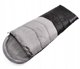 2x ZESTAW ŚPIWÓR METEOR SAFARI 250g DO -2°C | ZAMEK PRAWY+LEWY | SZARY