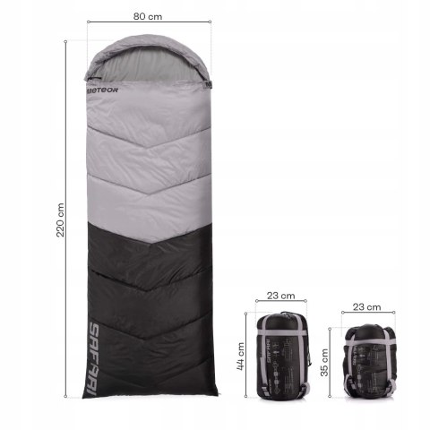 2x ZESTAW ŚPIWÓR METEOR SAFARI 250g DO -2°C | ZAMEK PRAWY+LEWY | SZARY 2x ZESTAW ŚPIWÓR METEOR SAFARI 250g DO -2°C | ZAMEK PRAWY+LEWY | SZARY