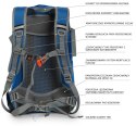BERGSON ARENDAL 25L | LEKKI PLECAK SPORTOWY WENTYLOWANY | NIEBIESKI