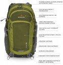 BERGSON MOLDE 30L- WYGODNY GÓRSKI PLECAK | ODDYCHAJĄCY | ZIELONY