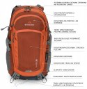 BERGSON MOLDE 30L- WYGODNY PLECAK GÓRSKI | ODDYCHAJĄCY | POMARAŃCZ