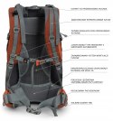 BERGSON MOLDE 30L- WYGODNY PLECAK GÓRSKI | ODDYCHAJĄCY | POMARAŃCZ