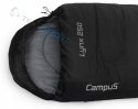 CAMPUS LYNX 250 CIEPŁY ŚPIWOR MUMIA do -5st | ZAMEK LEWY | CZARNY