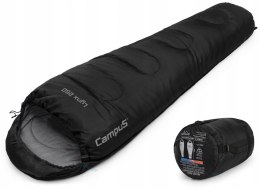 CAMPUS LYNX 250 CIEPŁY ŚPIWOR MUMIA do -5st | ZAMEK PRAWY | CZARNY