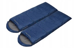 2x ŚPIWÓR CAMPUS COUGAR 350 -9°C ZAMEK L+P ŁĄCZONE TREKKING | GRANATOWY