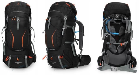 PLECAK TURYSTYCZNY TREKKINGOWY BERGSON MATTERHORN 60-70L DUŻY | CZARNY
