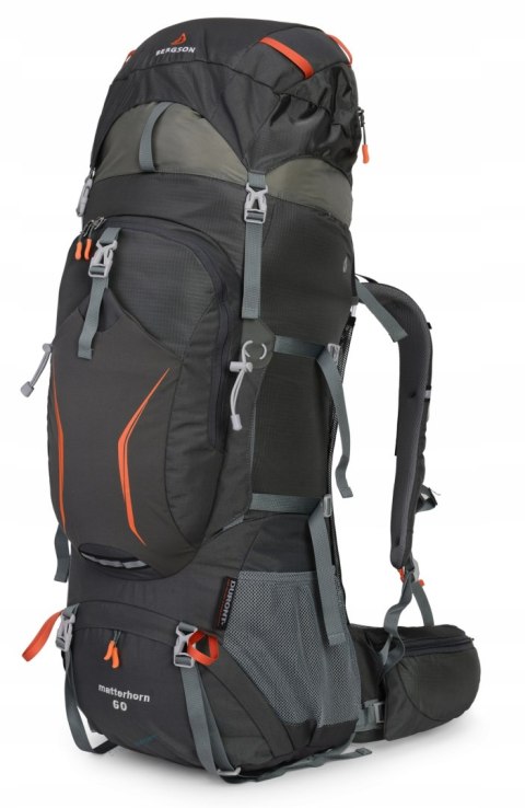 PLECAK TURYSTYCZNY TREKKINGOWY BERGSON MATTERHORN 60-70L DUŻY | CZARNY PLECAK TURYSTYCZNY TREKKINGOWY BERGSON MATTERHORN 60-70L DUŻY | CZARNY