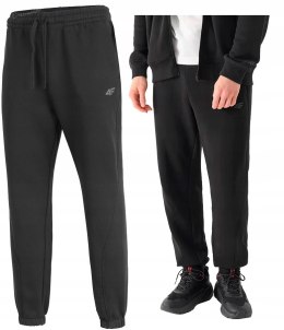 4F MĘSKIE SPODNIE DRESOWE DRESY JOGGERY BAWEŁNA / rozm XL