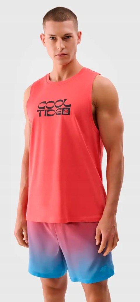 4F MĘSKA KOSZULKA BEZRĘKAWNIK BAWEŁNA / rozm M