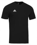 ADIDAS KOSZULKA T-SHIRT BAWEŁNA CASUAL | MAŁE LOGO | CZARNA | rozm. XL