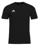 ADIDAS KOSZULKA T-SHIRT BAWEŁNA CASUAL | MAŁE LOGO | CZARNA | rozm. XL