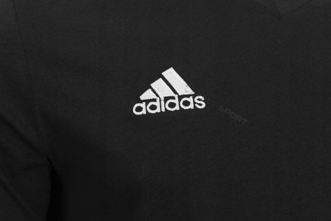 ADIDAS KOSZULKA T-SHIRT BAWEŁNA CASUAL | MAŁE LOGO | CZARNA | rozm. XL