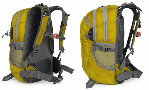 BERGSON FLORO 28L | LEKKI POJEMNY PLECAK TURYSTYCZNY | MUSZTARDOWY