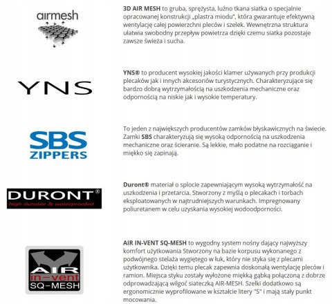 BERGSON FLORO | WENTYLOWANY PLECAK GÓRSKI | POJEMNOŚĆ 28L | NIEBIESKI
