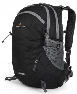LEKKI PLECAK MIEJSKI BERGSON FLORO 28L | WENTYLOWANY PRZEWIEWNY | CZARNY